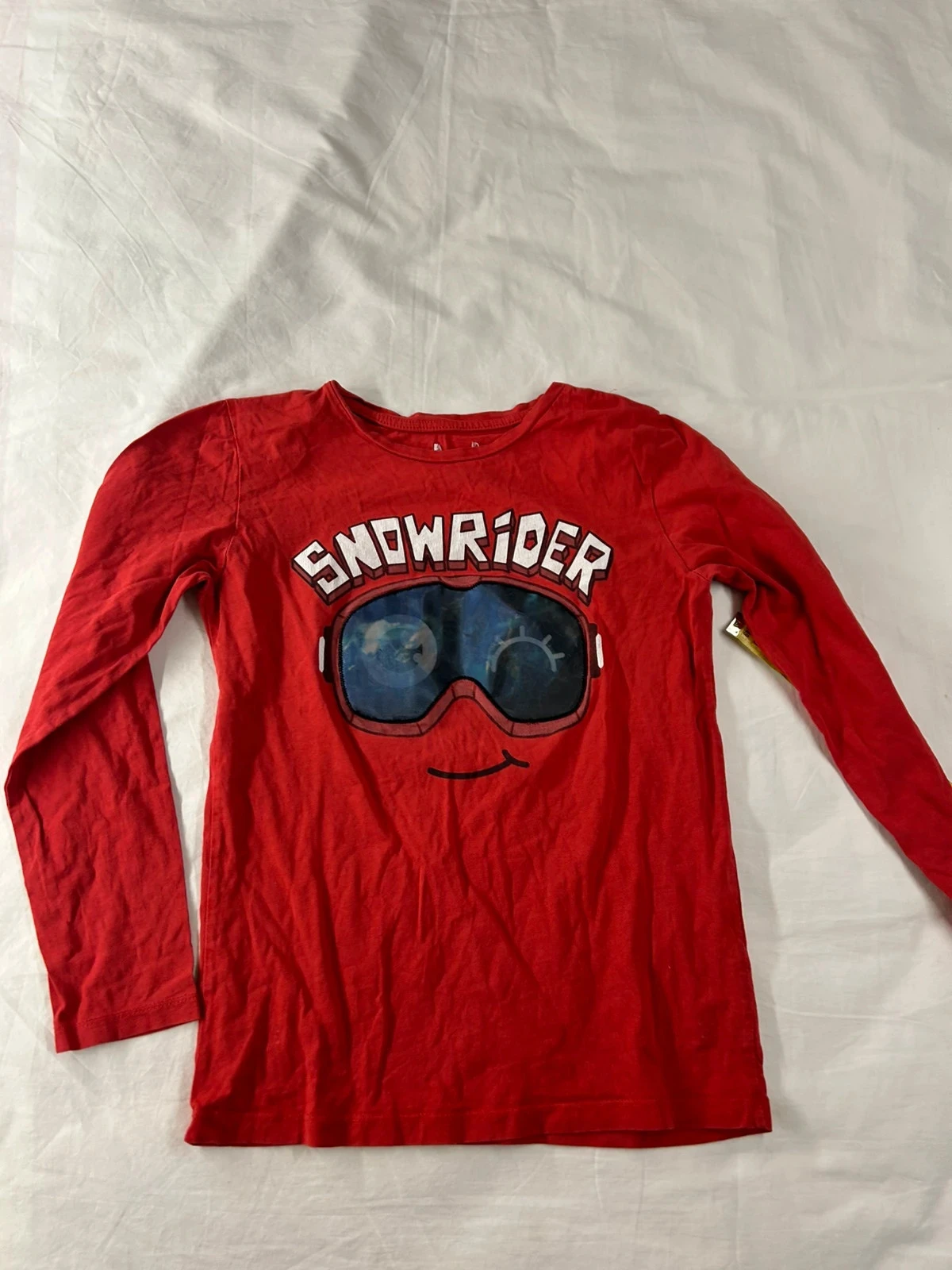 Pull à motifs vintage snowrider rouge